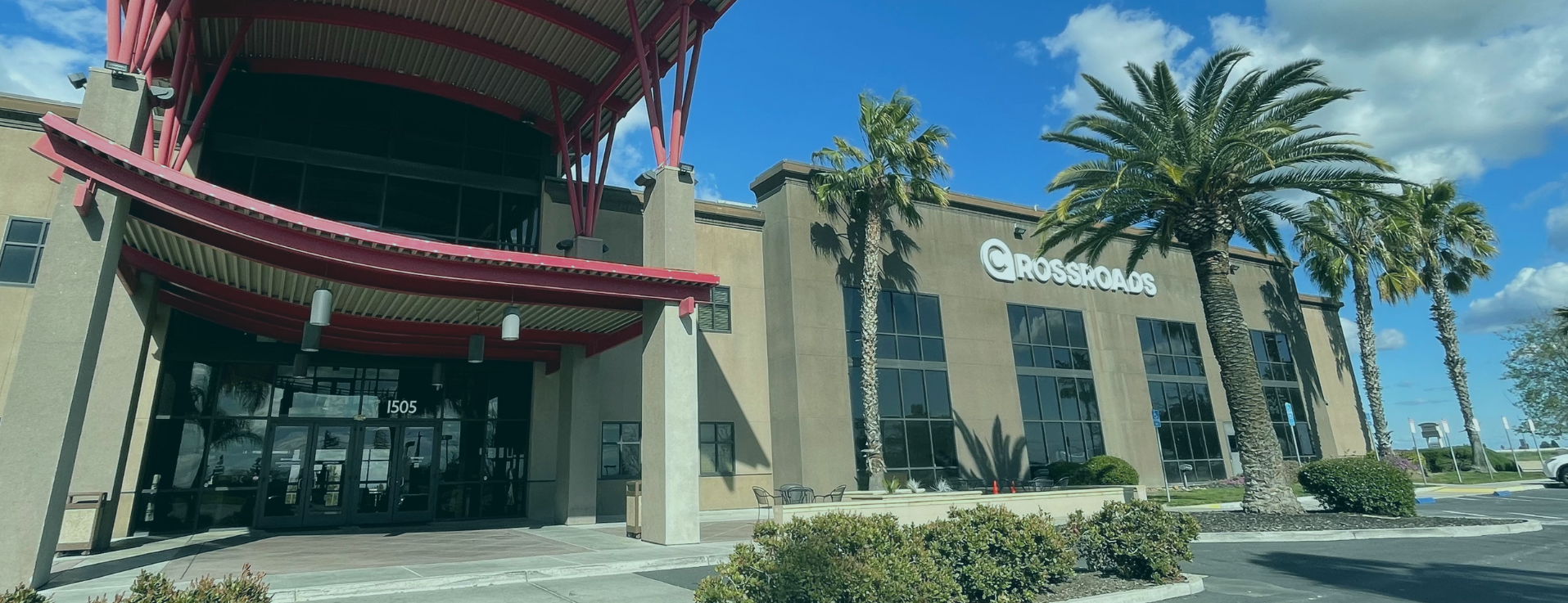 The front of Crossroads church.